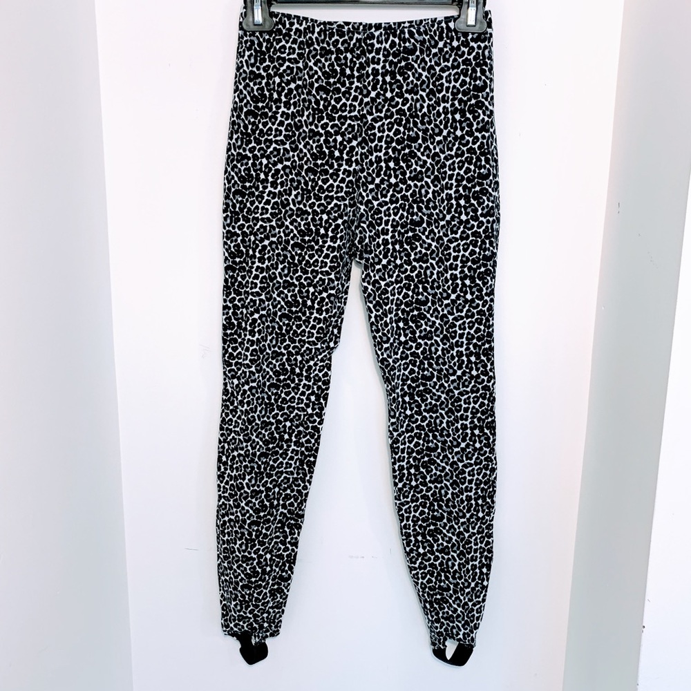 American Apparel leopard stirrup leggings